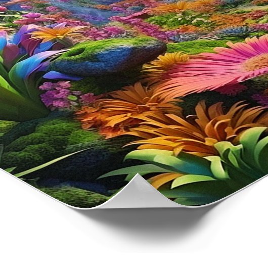 カラフルファンタジー自然地形 ポスター (角)
