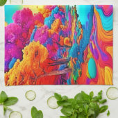 カラフルファンタジー キッチンタオル (折り畳み)