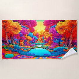 カラフルファンタジー ビーチタオル