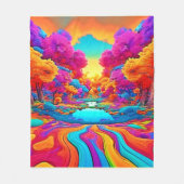 カラフルファンタジー フリースブランケット (正面)