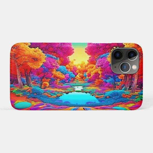 カラフルファンタジー Case-Mate iPhoneケース (裏面(横))