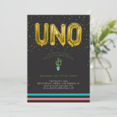 カラフルファーストフィエスタバースデー | ウノバルーンズ 招待状 (スタンド正面)