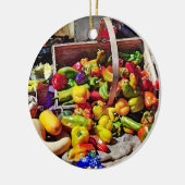 カラフルファーマーズマーケットの野菜 セラミックオーナメント (左)