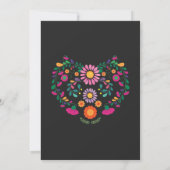 カラフルフィエスタベイビーシャワー メキシカンフラワーズ 招待状 (裏面)