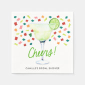 カラフルフィエスタ ブライダルシャワーチアーズ スタンダードカクテルナプキン (正面)