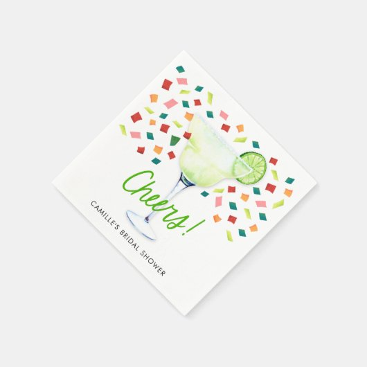 カラフルフィエスタ ブライダルシャワーチアーズ スタンダードカクテルナプキン (角)