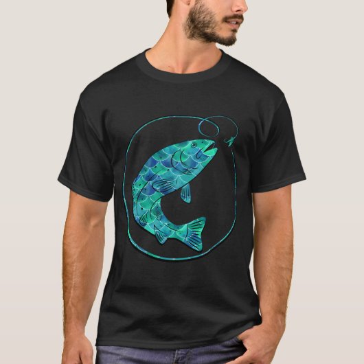 カラフルフィッシュアート Tシャツ (正面)
