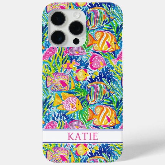 カラフルフィッシュモノグラム Case-Mate iPhoneケース (裏面)