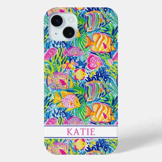 カラフルフィッシュモノグラム Case-Mate iPhoneケース (裏面)