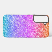 カラフルフェイクグリッターテクスチャプリント SAMSUNG GALAXYケース (裏面横)
