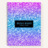 カラフルフェイクグリッタープリント ノートブック (正面)
