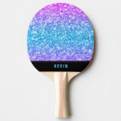 カラフルフェイクグリッター 卓球ラケット (正面)