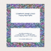 カラフルフェイクグリッター 名刺 (内部フラット)