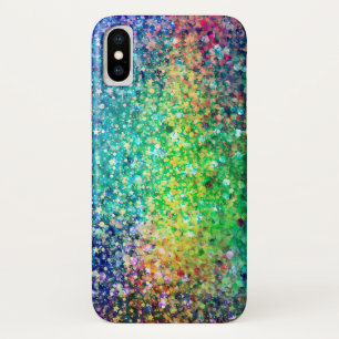 カラフルフェイクグリッター iPhone X ケース