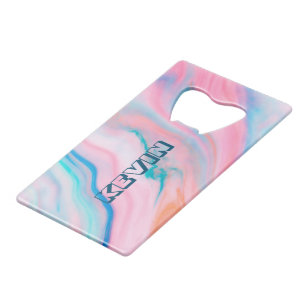 カラフルフェイク大理石 クレジットカード栓抜き