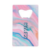 カラフルフェイク大理石 クレジットカード栓抜き (裏面)