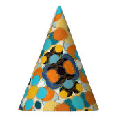 カラフルフェスティバルおもしろいレトロ抽象芸術金ゴールドフリーフォーム パーティーハット (左)