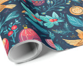 カラフルフェスティバルの休日ラッピング紙 ラッピングペーパー (ロールコーナー)