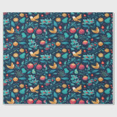 カラフルフェスティバルの休日ラッピング紙 ラッピングペーパー (フラット)