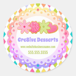 カラフルフェスティバルクッキーベーカリー包装シール ラウンドシール