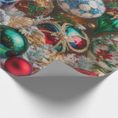 カラフルフェスティバルクリスマスオーナメント ラッピングペーパー (角)