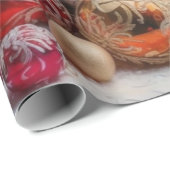 カラフルフェスティバルクリスマスオーナメント ラッピングペーパー (ロールコーナー)