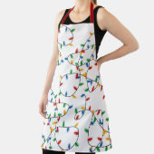 カラフルフェスティバルクリスマスライトパターン エプロン (インサイチュ)