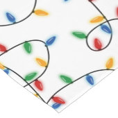 カラフルフェスティバルクリスマスライトパターン ショートテーブルランナー (コーナー)