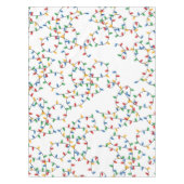 カラフルフェスティバルクリスマスライトパターン テーブルクロス (正面)