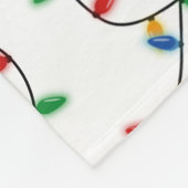 カラフルフェスティバルクリスマスライトパターン フリースブランケット (角)