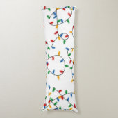 カラフルフェスティバルクリスマスライトパターン ボディピロー (正面縦)