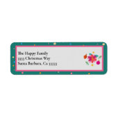 カラフルフェスティバルグリーンピンククリスマス ラベル (正面)