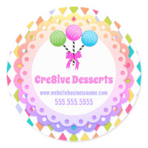 カラフルフェスティバルケーキポップベーカリー包装シール