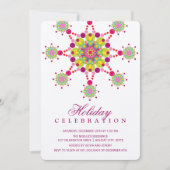 カラフルフェスティバルスターエレガントホリデーパーティー招待状 招待状 (正面)