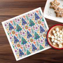 カラフルフェスティバルツリーパターン