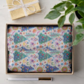 カラフルフェスティバルツリーパターン 薄葉紙 (ギフト)