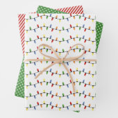 カラフルフェスティバルパーティー文字列ライトアートパターン ラッピングペーパーシート (インサイチュ)