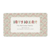 カラフルフェスティバルホリデー差出人住所パッケージ ラベル (正面)