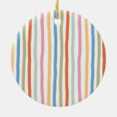 カラフルフェスティバルメリーと明るい写真クリスマス セラミックオーナメント (裏面)