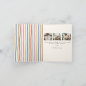 カラフルフェスティバルメリー&ブライト3フォトクリスマス シーズンカード (内部)