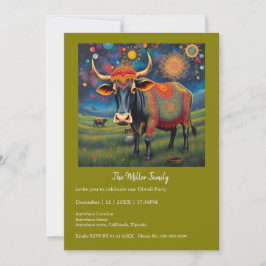 カラフルフェスティバル変装の聖ディワリ牛