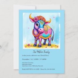 カラフルフェスティバル変装の聖ディワリ牛