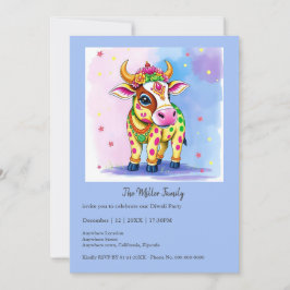 カラフルフェスティバル変装の聖ディワリ牛