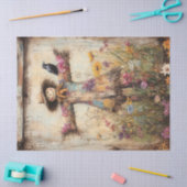 カラフルフォークアートかかしワイルドフラワー 薄葉紙 (クラフト)