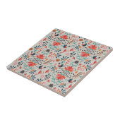 カラフルフォークアートの鳥の花のキッチン タイル (側面)