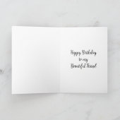 カラフルフォークアートスタイルお洒落ツリー |誕生日 カード (内部)