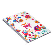 カラフルフォークアート猫・花スパイラルノート ノートブック (右側)