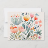 カラフルフォークチキンフローラ ノートカード (裏面)