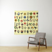 カラフルフォークフローラ タペストリー (インサイチュ)