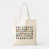 カラフルフォークフローラ トートバッグ (裏面)